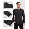 imageTACVASEN Mens Thermal Shirt Long Sleeve Fleece Lined Base Layer Lightweight Moisture Wicking Athletic Undershirt01 Black