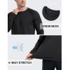 imageTACVASEN Mens Thermal Shirt Long Sleeve Fleece Lined Base Layer Lightweight Moisture Wicking Athletic Undershirt01 Black