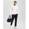 imageTACVASEN Mens Thermal Shirt Long Sleeve Fleece Lined Base Layer Lightweight Moisture Wicking Athletic Undershirt02 White