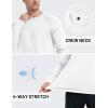 imageTACVASEN Mens Thermal Shirt Long Sleeve Fleece Lined Base Layer Lightweight Moisture Wicking Athletic Undershirt02 White