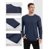 imageTACVASEN Mens Thermal Shirt Long Sleeve Fleece Lined Base Layer Lightweight Moisture Wicking Athletic Undershirt03 Navy