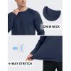 imageTACVASEN Mens Thermal Shirt Long Sleeve Fleece Lined Base Layer Lightweight Moisture Wicking Athletic Undershirt03 Navy