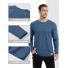 imageTACVASEN Mens Thermal Shirt Long Sleeve Fleece Lined Base Layer Lightweight Moisture Wicking Athletic Undershirt04 Blue Gray