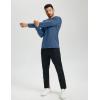 imageTACVASEN Mens Thermal Shirt Long Sleeve Fleece Lined Base Layer Lightweight Moisture Wicking Athletic Undershirt04 Blue Gray