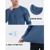 imageTACVASEN Mens Thermal Shirt Long Sleeve Fleece Lined Base Layer Lightweight Moisture Wicking Athletic Undershirt04 Blue Gray