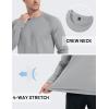 imageTACVASEN Mens Thermal Shirt Long Sleeve Fleece Lined Base Layer Lightweight Moisture Wicking Athletic Undershirt05 Light Gray