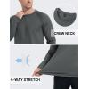 imageTACVASEN Mens Thermal Shirt Long Sleeve Fleece Lined Base Layer Lightweight Moisture Wicking Athletic Undershirt06 Dark Grey