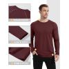 imageTACVASEN Mens Thermal Shirt Long Sleeve Fleece Lined Base Layer Lightweight Moisture Wicking Athletic Undershirt07 Wine Red