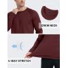 imageTACVASEN Mens Thermal Shirt Long Sleeve Fleece Lined Base Layer Lightweight Moisture Wicking Athletic Undershirt07 Wine Red