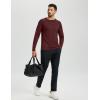 imageTACVASEN Mens Thermal Shirt Long Sleeve Fleece Lined Base Layer Lightweight Moisture Wicking Athletic Undershirt07 Wine Red