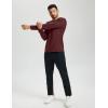 imageTACVASEN Mens Thermal Shirt Long Sleeve Fleece Lined Base Layer Lightweight Moisture Wicking Athletic Undershirt07 Wine Red