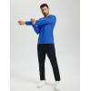 imageTACVASEN Mens Thermal Shirt Long Sleeve Fleece Lined Base Layer Lightweight Moisture Wicking Athletic Undershirt08 Color Blue