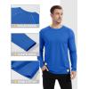 imageTACVASEN Mens Thermal Shirt Long Sleeve Fleece Lined Base Layer Lightweight Moisture Wicking Athletic Undershirt08 Color Blue