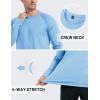imageTACVASEN Mens Thermal Shirt Long Sleeve Fleece Lined Base Layer Lightweight Moisture Wicking Athletic Undershirt09 Light Sky Blue
