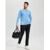 imageTACVASEN Mens Thermal Shirt Long Sleeve Fleece Lined Base Layer Lightweight Moisture Wicking Athletic Undershirt09 Light Sky Blue