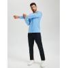 imageTACVASEN Mens Thermal Shirt Long Sleeve Fleece Lined Base Layer Lightweight Moisture Wicking Athletic Undershirt09 Light Sky Blue