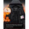 imageTACVASEN Womens Winter Jacket Waterproof Ski Jacket Snow Coat Warm Fleece Rain Jacket with Hood WindbreakerBlack Grey