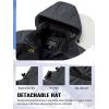 imageTACVASEN Womens Winter Jacket Waterproof Ski Jacket Snow Coat Warm Fleece Rain Jacket with Hood WindbreakerBlack Grey