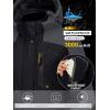 imageTACVASEN Womens Winter Jacket Waterproof Ski Jacket Snow Coat Warm Fleece Rain Jacket with Hood WindbreakerBlack Grey