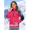 imageTACVASEN Womens Winter Jacket Waterproof Ski Jacket Snow Coat Warm Fleece Rain Jacket with Hood WindbreakerRose Grey
