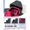 imageTACVASEN Womens Winter Jacket Waterproof Ski Jacket Snow Coat Warm Fleece Rain Jacket with Hood WindbreakerRose Grey