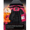 imageTACVASEN Womens Winter Jacket Waterproof Ski Jacket Snow Coat Warm Fleece Rain Jacket with Hood WindbreakerRose Grey