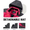 imageTACVASEN Womens Winter Jacket Waterproof Ski Jacket Snow Coat Warm Fleece Rain Jacket with Hood WindbreakerRose Grey