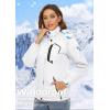 imageTACVASEN Womens Winter Jacket Waterproof Ski Jacket Snow Coat Warm Fleece Rain Jacket with Hood WindbreakerWhite
