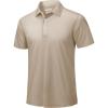 imageTACVASEN Mens Golf Shirt Dry Fit Mens Polo Shirts Short Sleeve Performance Golf Polos for Men with Collar Work Shirts20khaki