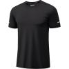 imageTACVASEN Mens Short Sleeve Swim Top UPF 50 Sun Protection TShirt Crew Neck Moisture Wicking Gym Shirts01black