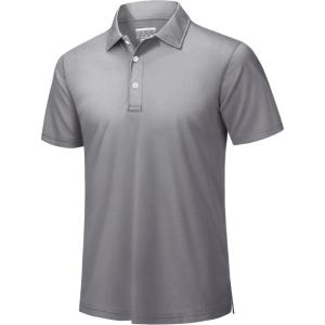 imageTACVASEN Mens Golf Shirt Dry Fit Mens Polo Shirts Short Sleeve Performance Golf Polos for Men with Collar Work Shirts04light Grey