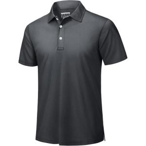 imageTACVASEN Mens Golf Shirt Dry Fit Mens Polo Shirts Short Sleeve Performance Golf Polos for Men with Collar Work Shirts05dark Grey