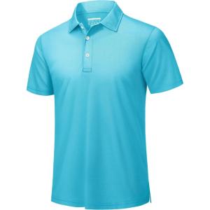 imageTACVASEN Mens Golf Shirt Dry Fit Mens Polo Shirts Short Sleeve Performance Golf Polos for Men with Collar Work Shirts10iceblue