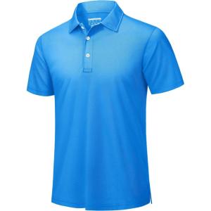 imageTACVASEN Mens Golf Shirt Dry Fit Mens Polo Shirts Short Sleeve Performance Golf Polos for Men with Collar Work Shirts11azure