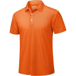 imageTACVASEN Mens Golf Shirt Dry Fit Mens Polo Shirts Short Sleeve Performance Golf Polos for Men with Collar Work Shirts14orange