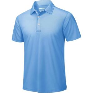 imageTACVASEN Mens Golf Shirt Dry Fit Mens Polo Shirts Short Sleeve Performance Golf Polos for Men with Collar Work Shirts16sky Blue