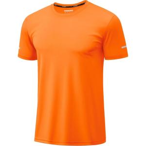 imageTACVASEN Mens Short Sleeve Swim Top UPF 50 Sun Protection TShirt Crew Neck Moisture Wicking Gym Shirts04florange
