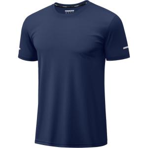 imageTACVASEN Mens Short Sleeve Swim Top UPF 50 Sun Protection TShirt Crew Neck Moisture Wicking Gym Shirts08navy
