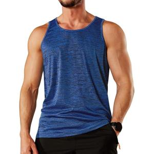imageTACVASEN Mens Tank Tops Quick Dry Sleeveless Workout Muscle Shirt Athletic Bodybuilding Gym Performance Tee ShirtsMedium Blue