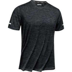imageTACVASEN Mens Workout Shirts Short Sleeve Athletic Dry Fit Tshirts Shirts Running Gym Crewneck TShirtsBlack