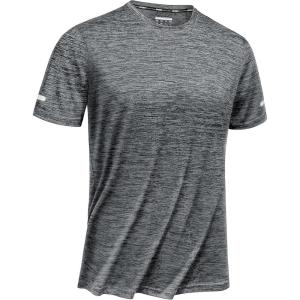 imageTACVASEN Mens Workout Shirts Short Sleeve Athletic Dry Fit Tshirts Shirts Running Gym Crewneck TShirtsDark Grey