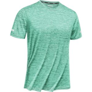 imageTACVASEN Mens Workout Shirts Short Sleeve Athletic Dry Fit Tshirts Shirts Running Gym Crewneck TShirtsLight Green