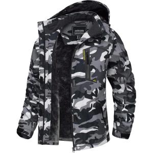 imageTACVASEN Womens Winter Jacket Waterproof Ski Jacket Snow Coat Warm Fleece Rain Jacket with Hood WindbreakerColor Black