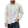 imageTACVASEN Mens Fleece Jackets Full Zip Lightweight Jacket Casual Soft Warm Coats with PocketsBeige