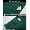 imageTACVASEN Mens Fleece Jackets Full Zip Lightweight Jacket Casual Soft Warm Coats with PocketsDark Green
