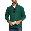 imageTACVASEN Mens Fleece Jackets Full Zip Lightweight Jacket Casual Soft Warm Coats with PocketsDark Green