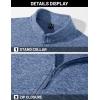 imageTACVASEN Mens Fleece Jackets Full Zip Lightweight Jacket Casual Soft Warm Coats with PocketsGray Blue