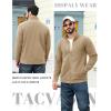 imageTACVASEN Mens Fleece Jackets Full Zip Lightweight Jacket Casual Soft Warm Coats with PocketsKhaki