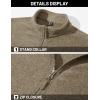 imageTACVASEN Mens Fleece Jackets Full Zip Lightweight Jacket Casual Soft Warm Coats with PocketsLight Brown