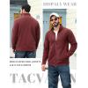 imageTACVASEN Mens Fleece Jackets Full Zip Lightweight Jacket Casual Soft Warm Coats with PocketsWine Red
